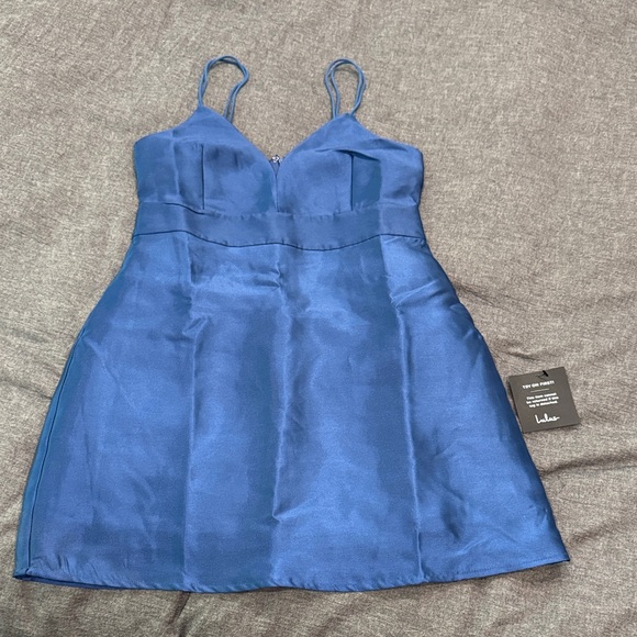 Lulu's Sapphire Blue Mini Dress - Picture 1 of 4
